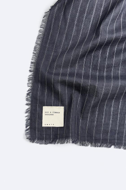 ZARA БАНДАНА В ПОЛОСКУ, МОРСКОЙ СИНИЙ