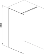 Душевое ограждение Ravak WALK-IN WALL ST 80/W SET-1200 Uni стекло прозрачное/профиль черный