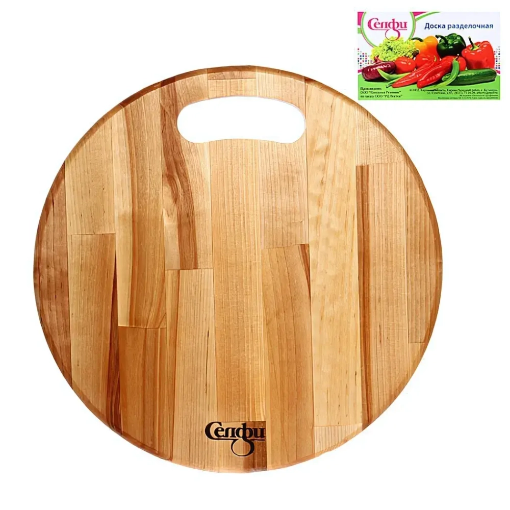 Доска разделочная «Круг с ручкой» 35*1,8см