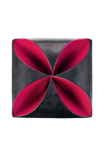 Серебристая анальная втулка с серым заячьим хвостом (Цвет: серый)