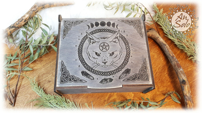 Шкатулка "Магическая кошка" на 2 колоды