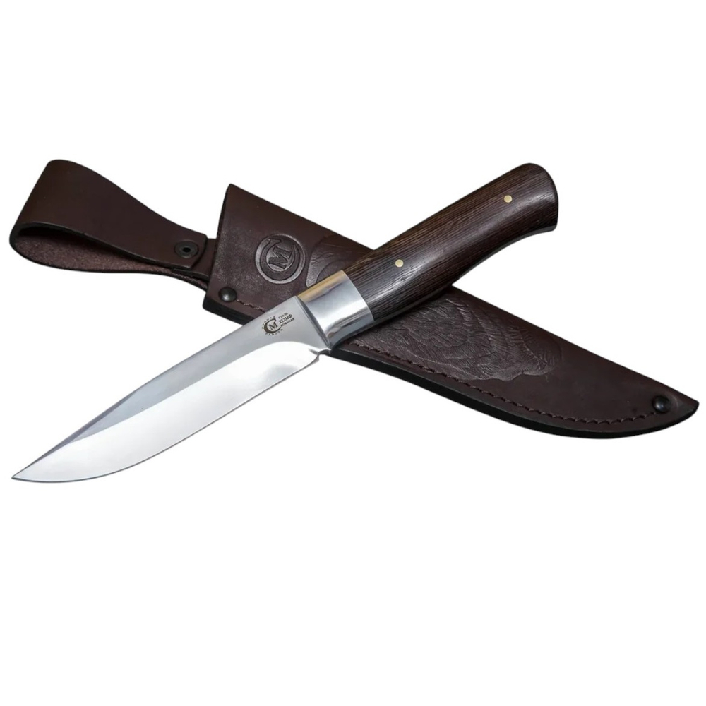 Нож кузница Семина Барсук кован ст.Х12МФ, ц,м,дюраль,венге