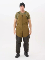 Зимний мужской костюм Onerus "Горный -45" (Брезент/Таслан), Полукомбинезон, Хаки
