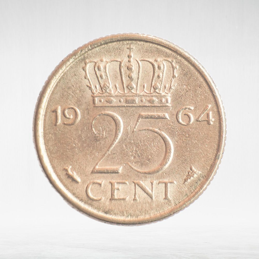 Netherlands, 25 Cents - Juliana, 1964, VF