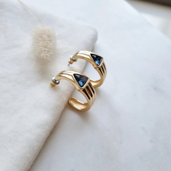 Серьги Swarovski с синими кристаллами