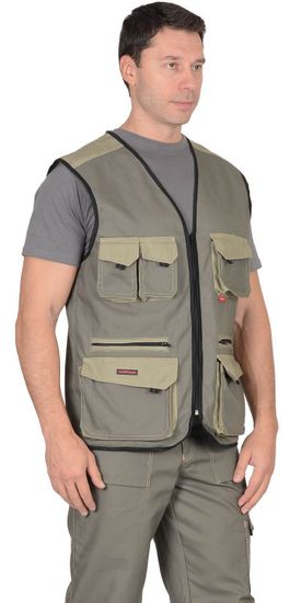 Жилет "Сириус-Вест-Ворк" (оливковый/с.оливковый/черный)