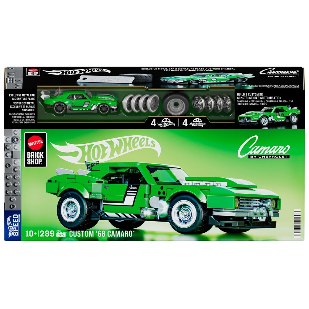Mattel Brick Shop - HOT WHEELS Speed Series KIDS Custom '68 Camaro 289-element car. JFT16
