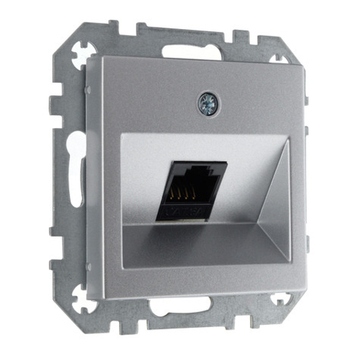 Розетка компьютерная кат 6 LIREGUS EPSILON IKL-001-01.E/Mt алюминий