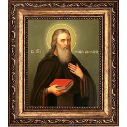 Онуфрий Печерский, Молчаливый преподобный. Икона на холсте.