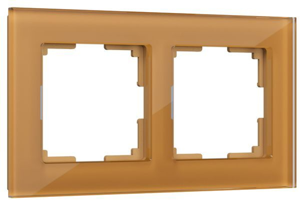 Рамка на 2 поста бронзовый