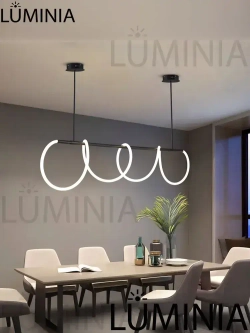 Люстра светодиодная подвесная с пультом на кухню, в гостиную, в зал, черная в стиле Лофт 1,2 метра