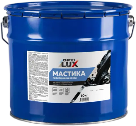 OPTILUX Мастика Битумно-изоляционная МБИ 10кг (ИжСинтез)