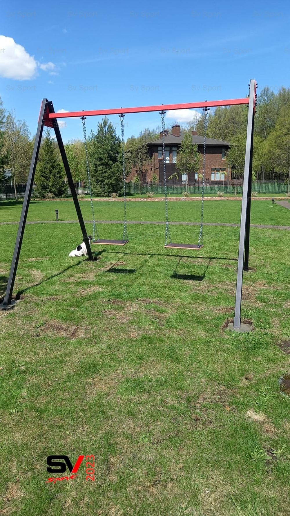 Монтаж уличных качелей Sv Sport