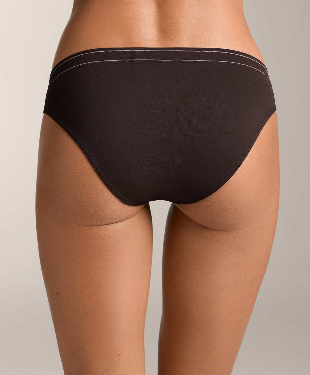 OYSHO Набор из 3 бесшовных классических трусов, шоколадный