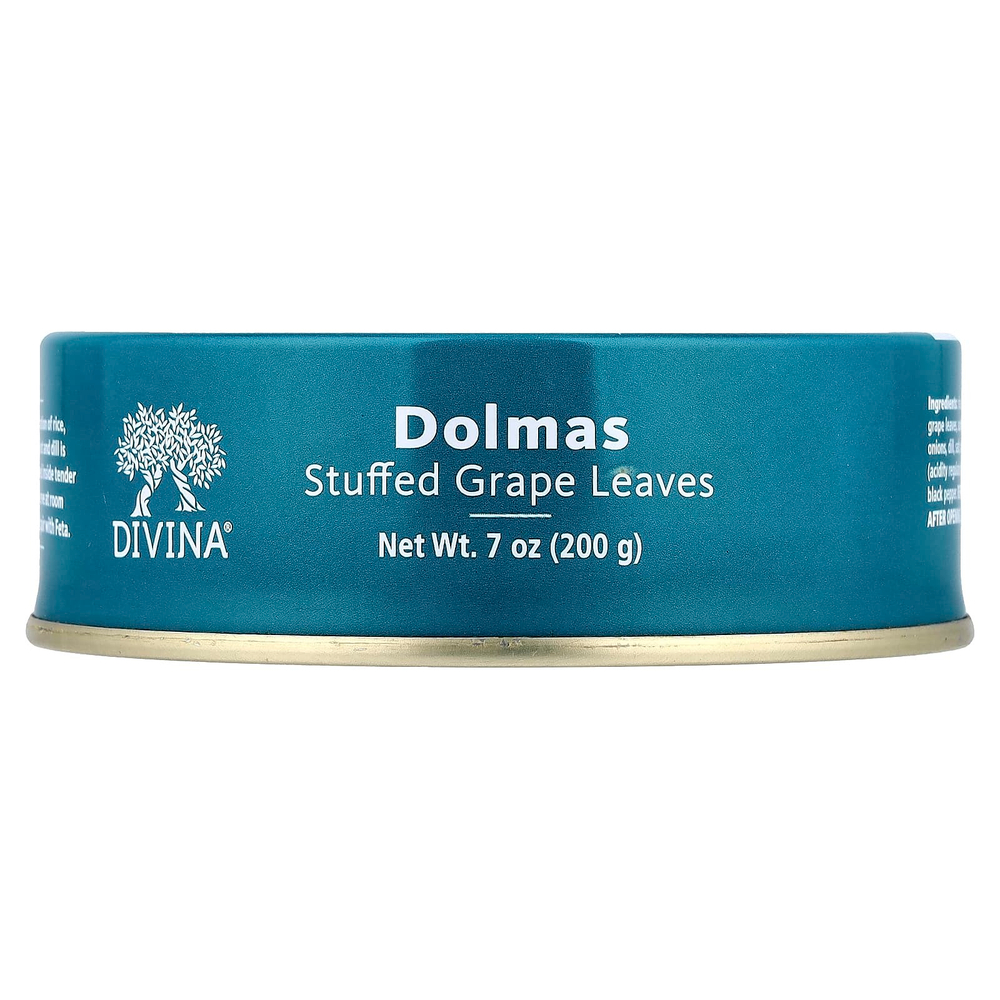 Divina, Dolmas, фаршированные виноградные листья, 200 г (7 унций)