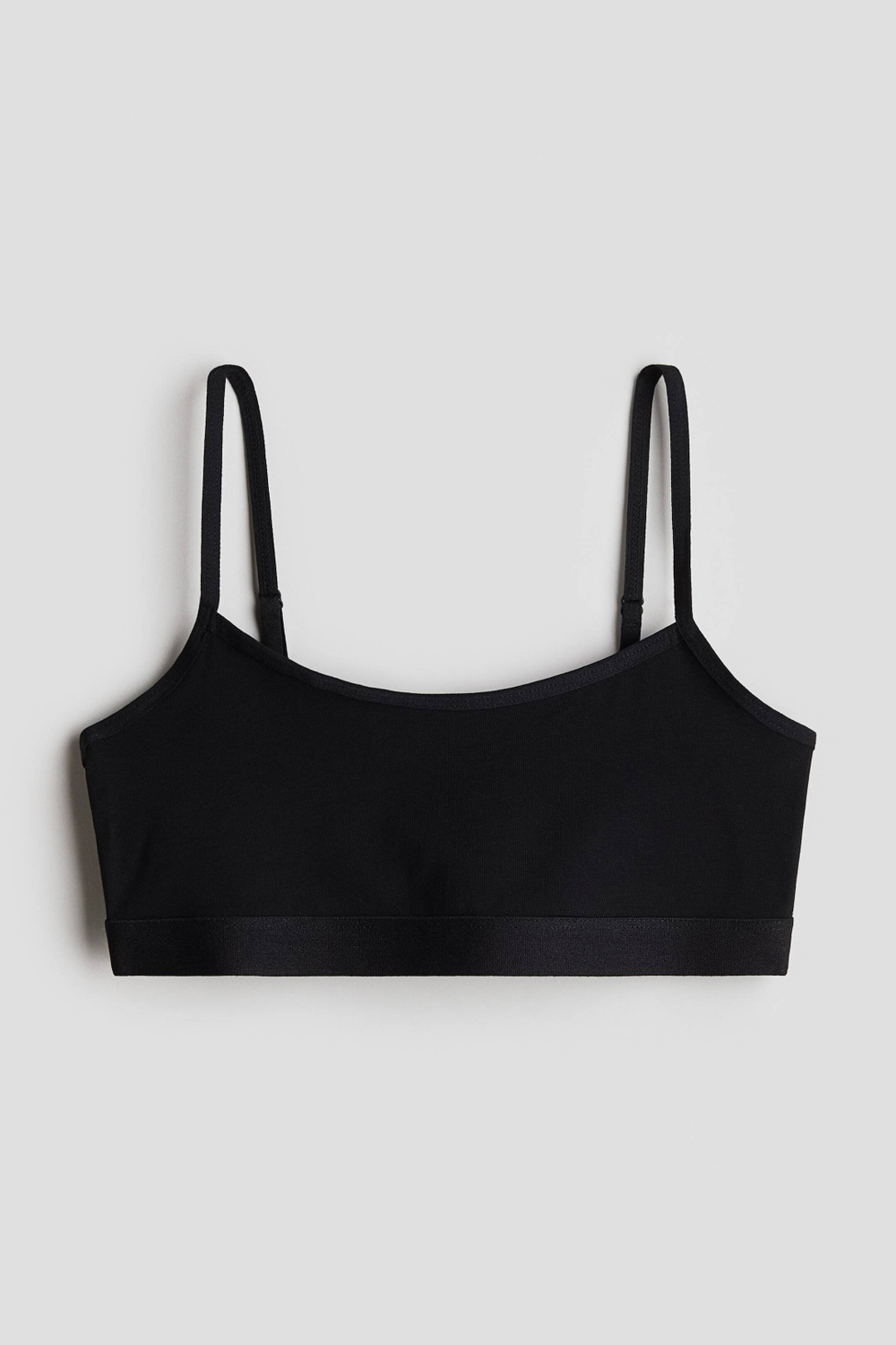 H&M Набор из трех укороченных топов, черный