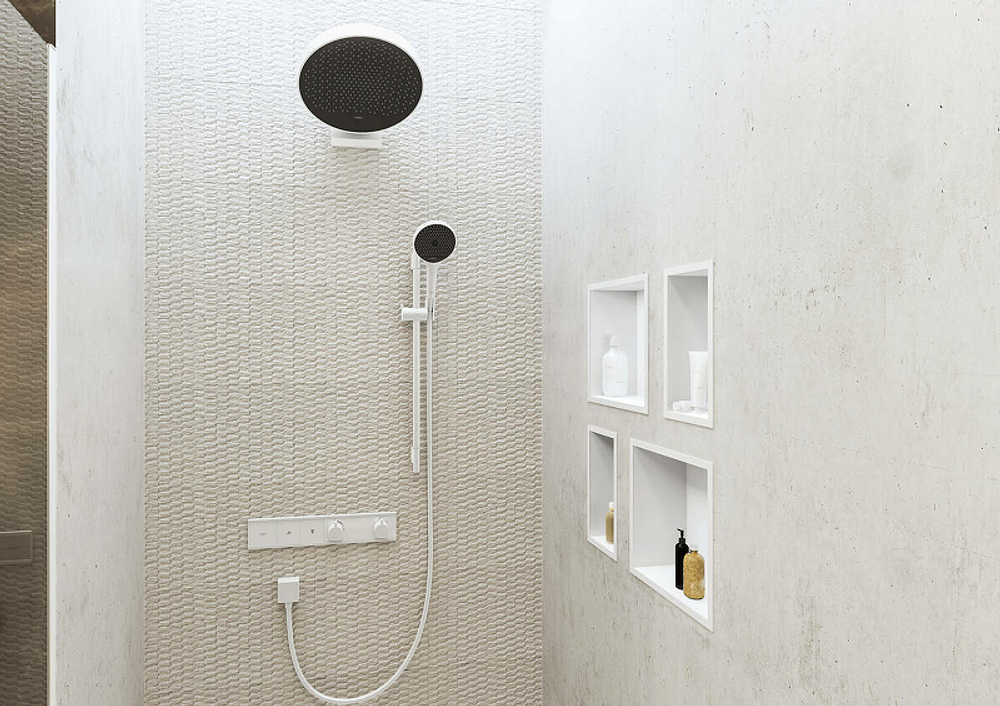 Смеситель для душа Hansgrohe RainSelect 15380700 с термостатом белый матовый