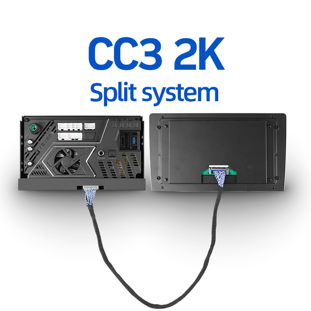 Магнитола для Mazda CX-3 2014-2023 (ШГУ цветной) - Teyes CC3-2K-SPLIT QLed Android 10, SIM-слот, CarPlay, 4+64 ГБ