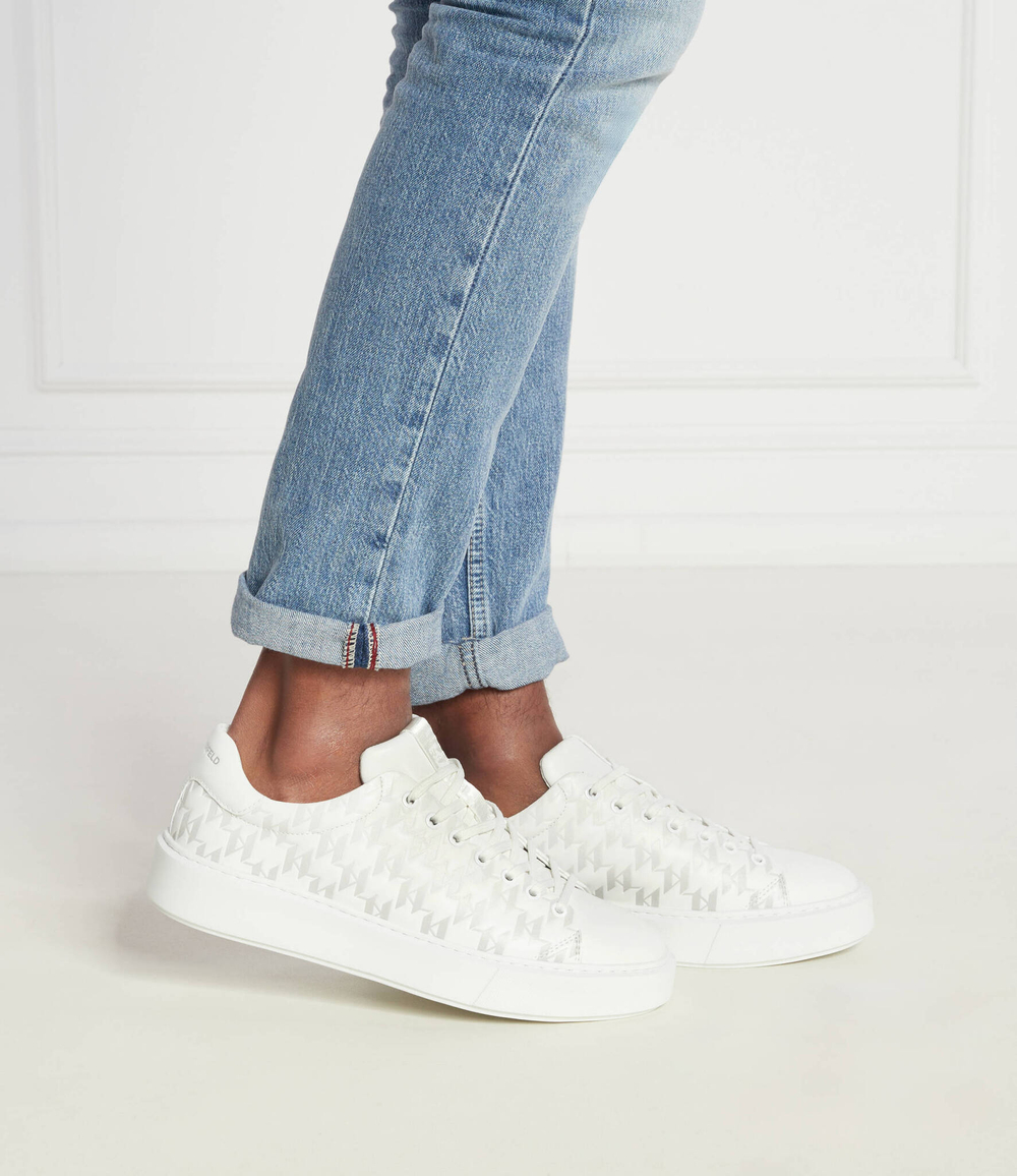 Кожаные кроссовки maxi kup Karl Lagerfeld - белый(KL52224)