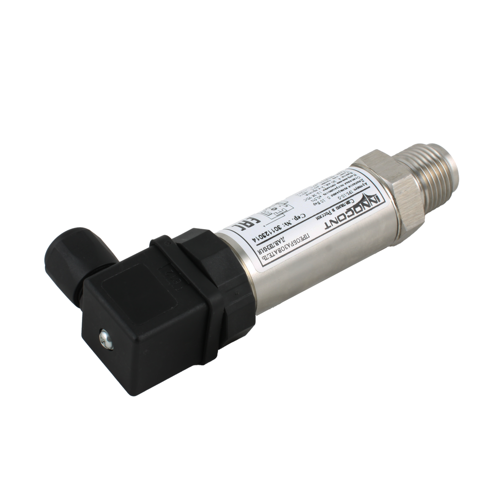 Преобразователь давления INNOCONT IPS-10-М, диапазон 0...10 бар, точность 0,5%, -40 +125 С, 12-36 VDC, IP65, разъем DIN