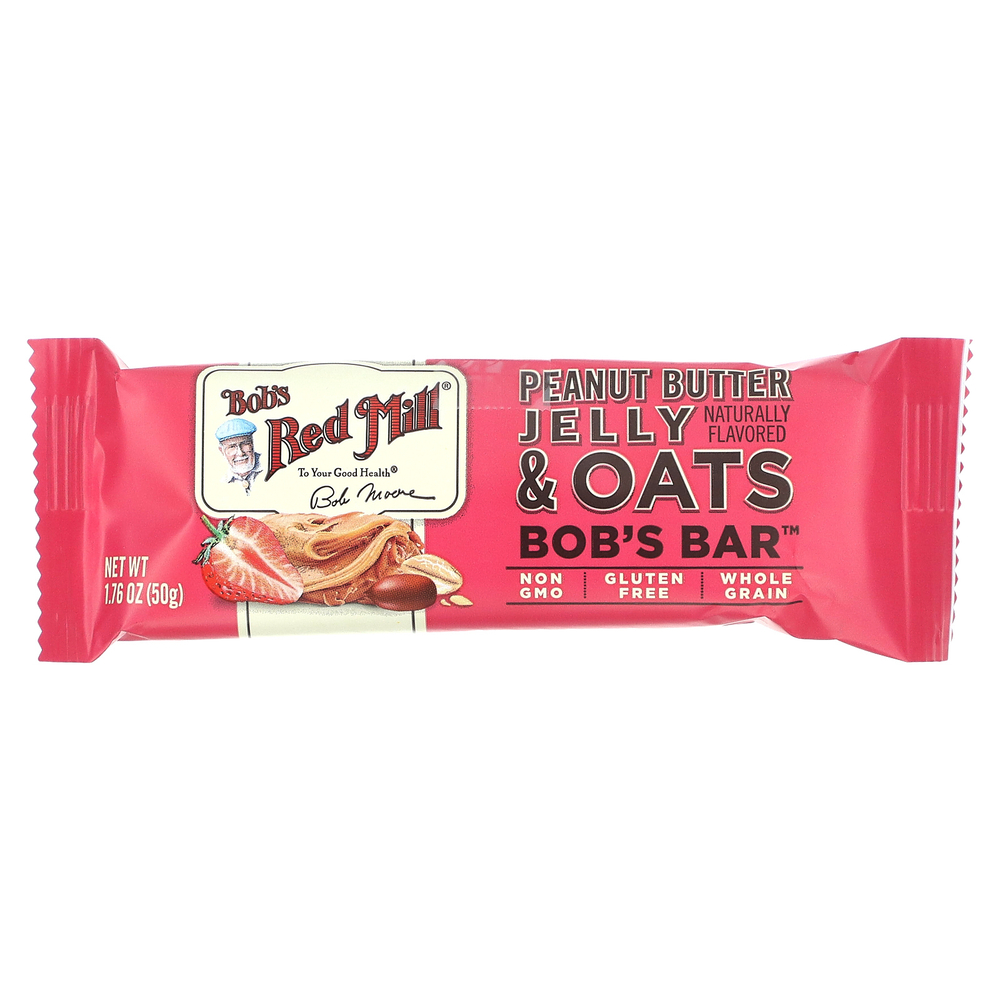 Bob's Red Mill, Bob's Better Bar, Peanut Butter Jelly & Oats, 12 Bars, 1.76 oz (50 g) Each