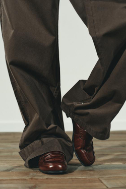 ZARA БРЮКИ КАРГО С КАРМАНАМИ, ШОКОЛАДНЫЙ