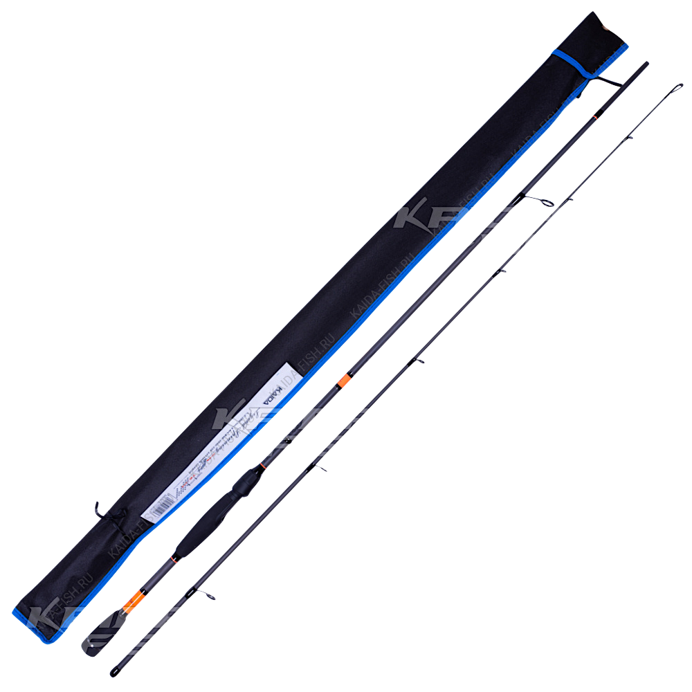Спиннинг Kaida 847-520-240 Legend 2.4м 5-20г 2секц. вес 120г Carbon Колец 9шт  Тр.длина 1.25м Ручка неопрен