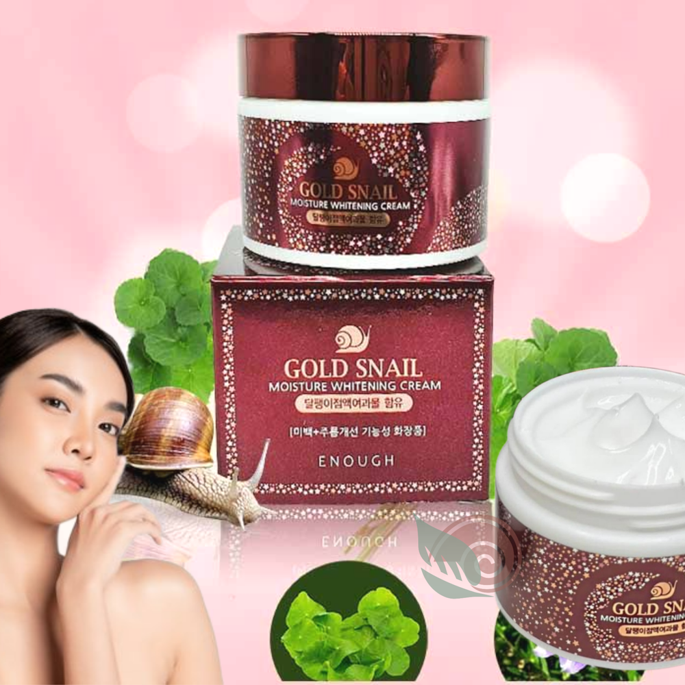 Крем для лица с муцином улитки ENOUGH Gold Snail Moisture Whitening Cream увлажняющий 50 мл