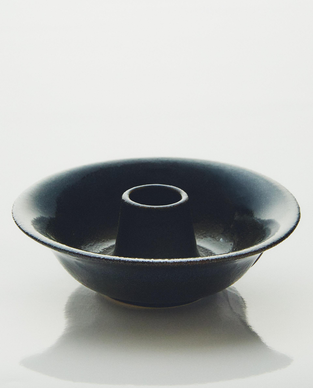 Zara Home Подсвечник из керамики, цвет синий, 13.5 см
