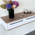 Подвесной туалетный столик консоль Royal 5210 эко (Макиато-р.черная)