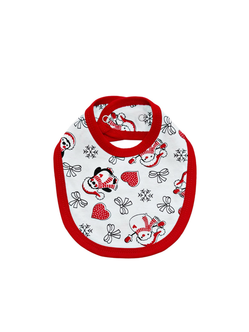 Двусторонний нагрудник Пингвинчики (0-12 мес)