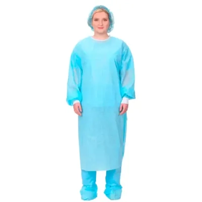 Халат хирургический стерильный Лайт тип-1 140 см плотность 25 размер 56-58 рукав манжета на завязках 50 шт