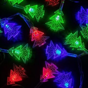 Гирлянда "Нить" 5 м с насадками "Ёлка в крапинку"