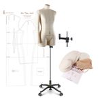 Манекен портновский Моника Премиум, размер 50, цвет бежевый, в комплекте накладки и правая рука.