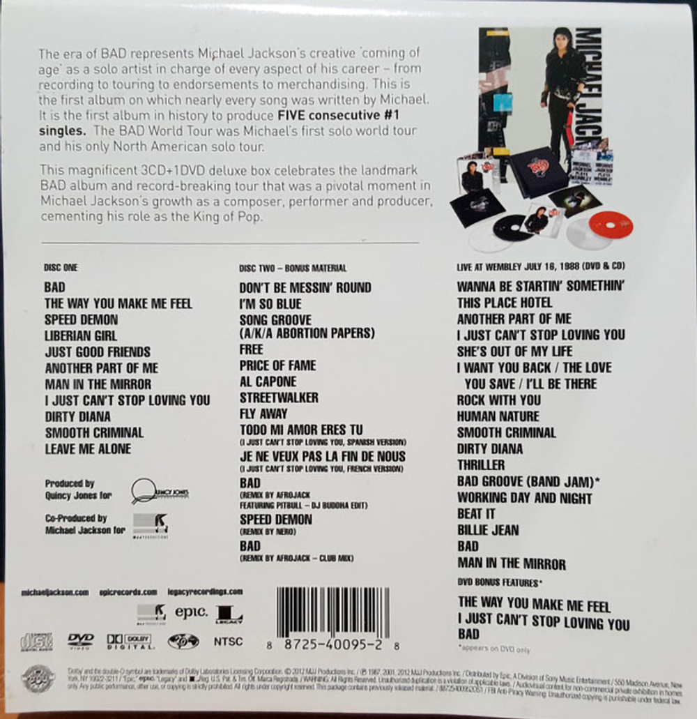 Расширенное издание Bad 25 — Michael Jackson купить в