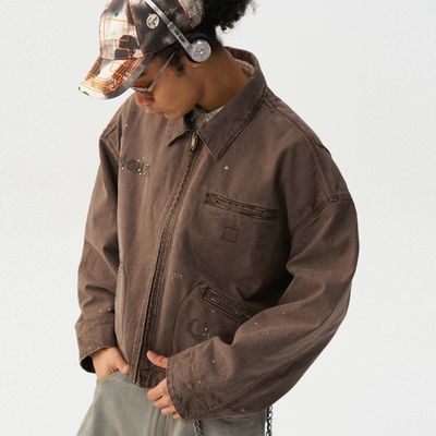 Куртка Nothomme Monterest Year of the Horse Limited Edition Vintage Washed Distressed Detroit Loose Fit Cropped Canvas Jacket