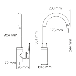 Wiese 8407 Смеситель для кухни