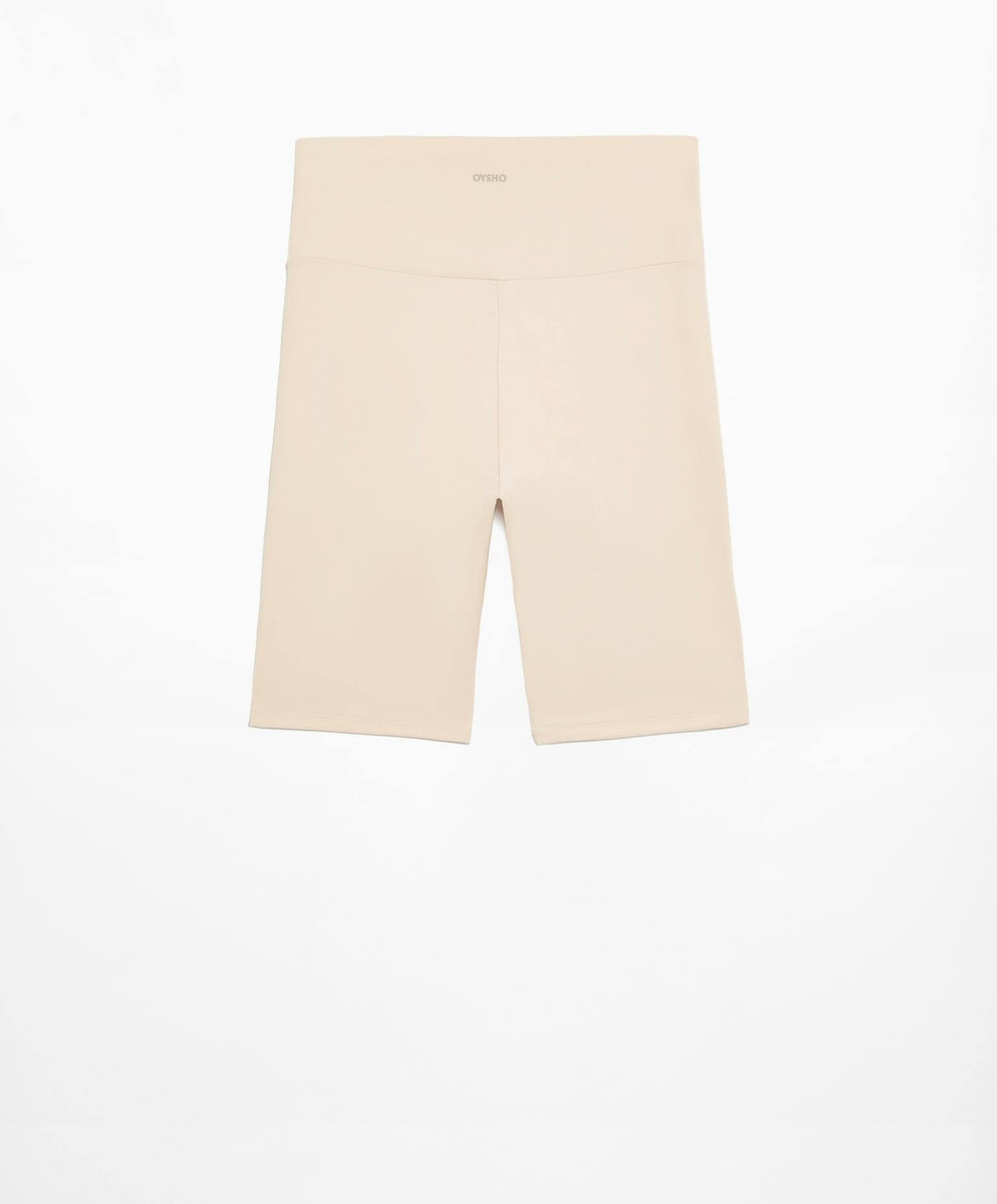 OYSHO Легинсы-велосипедки Comfortlux с высокой посадкой длиной 20 см, светлый экрю