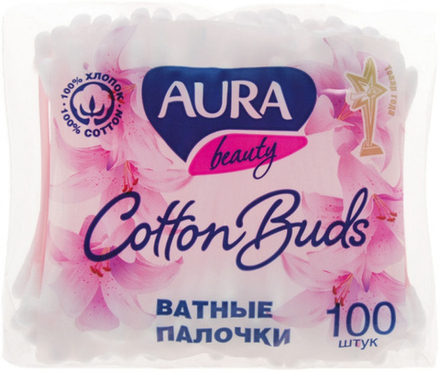 Ватные палочки "AURA", 100 шт