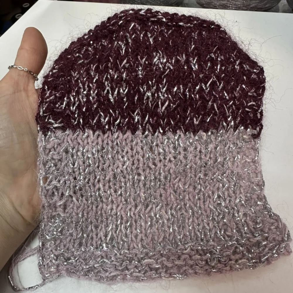 WOOL REFLEX - Luxury Production by Ri.Go.; 87% меринос, 13% фольга; 160м/100гр; col. 6658, цвет: бордовый, фольга серебро. S507 MP