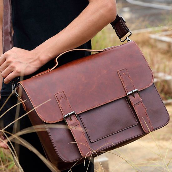 Сумка деловая мужская Кимхэ. Темно-коричневая