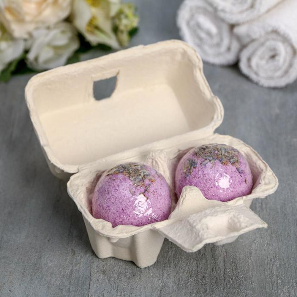 Набор из 2 бомбочек для ванны «Радуй себя» с лепестками лаванды