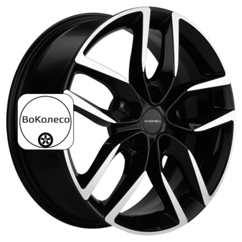 6,5x17/5x114,3 ET45 D60,1 KHW1708 (Toyota C-HR) Black-FP Khomen Wheels
