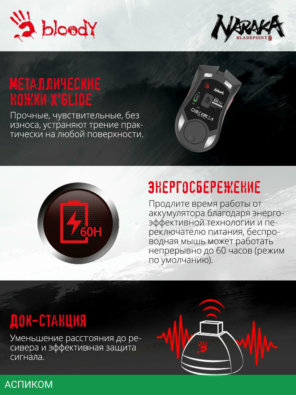 Мышь A4Tech Bloody R90 Plus Naraka белый/рисунок