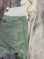 Комбинезон-трансформер (2в1) Модель: 025 "Облачка" (ИП Петрова Г.Г.) (Цвет: Оливковый, Размер: 74-80)