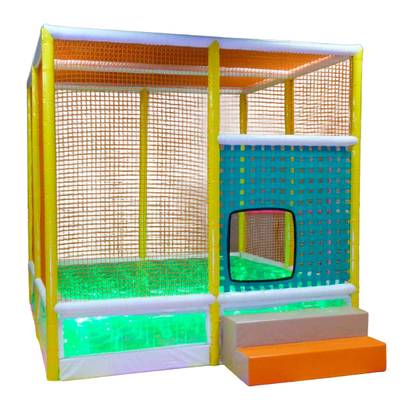 Игровой детский батут с LED-подсветкой в безопасном ограждении, 2,5х2,5х2,75 м