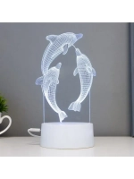 Светильник сенсорный «Дельфины» LED 7 цветов USB/от батареек
