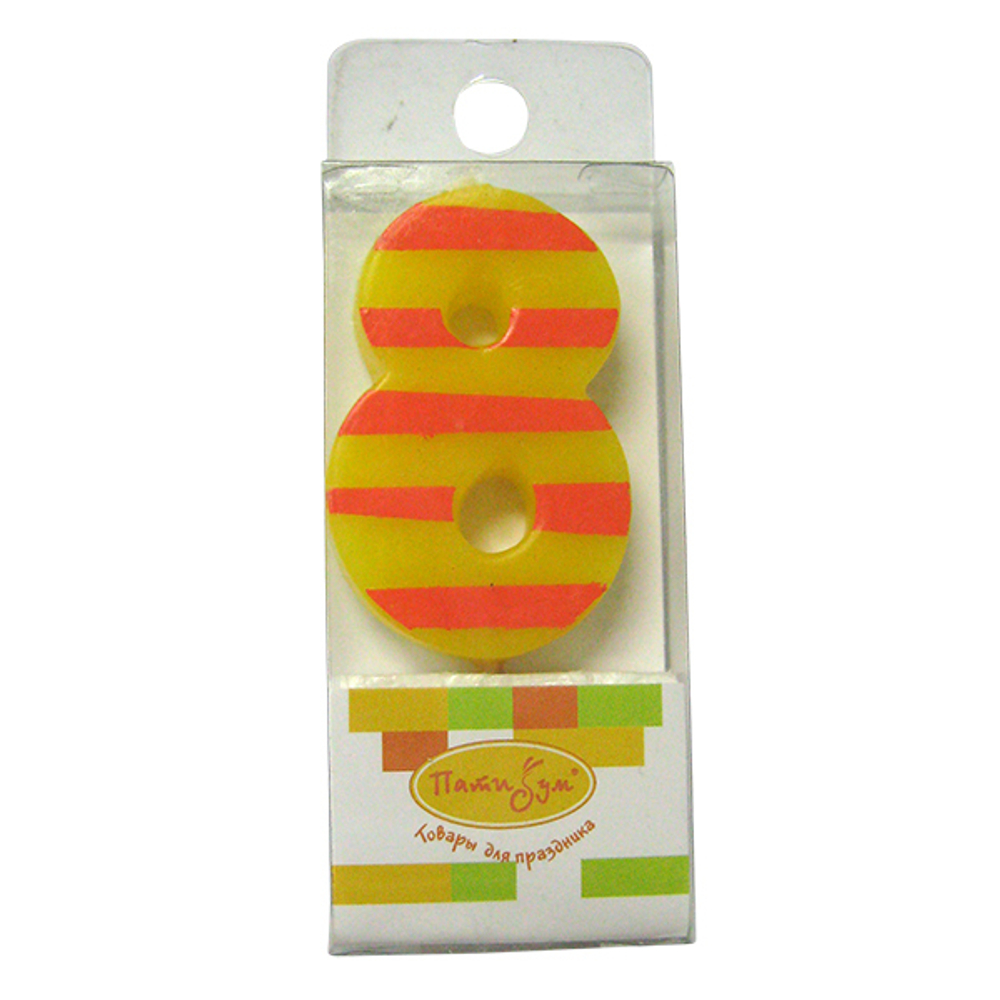 РАСПРОДАЖА СВЕЧА 5СМ ЦИФРА МИНИ 8