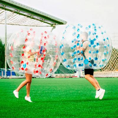 Бампербол ТПУ, диаметр 1,2 м, с красными держателями