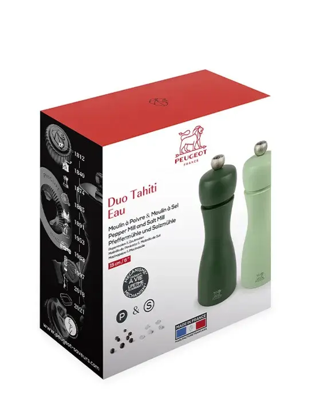 Peugeot Комплект из 2 мельниц Tahiti Water Moss green & Mint green